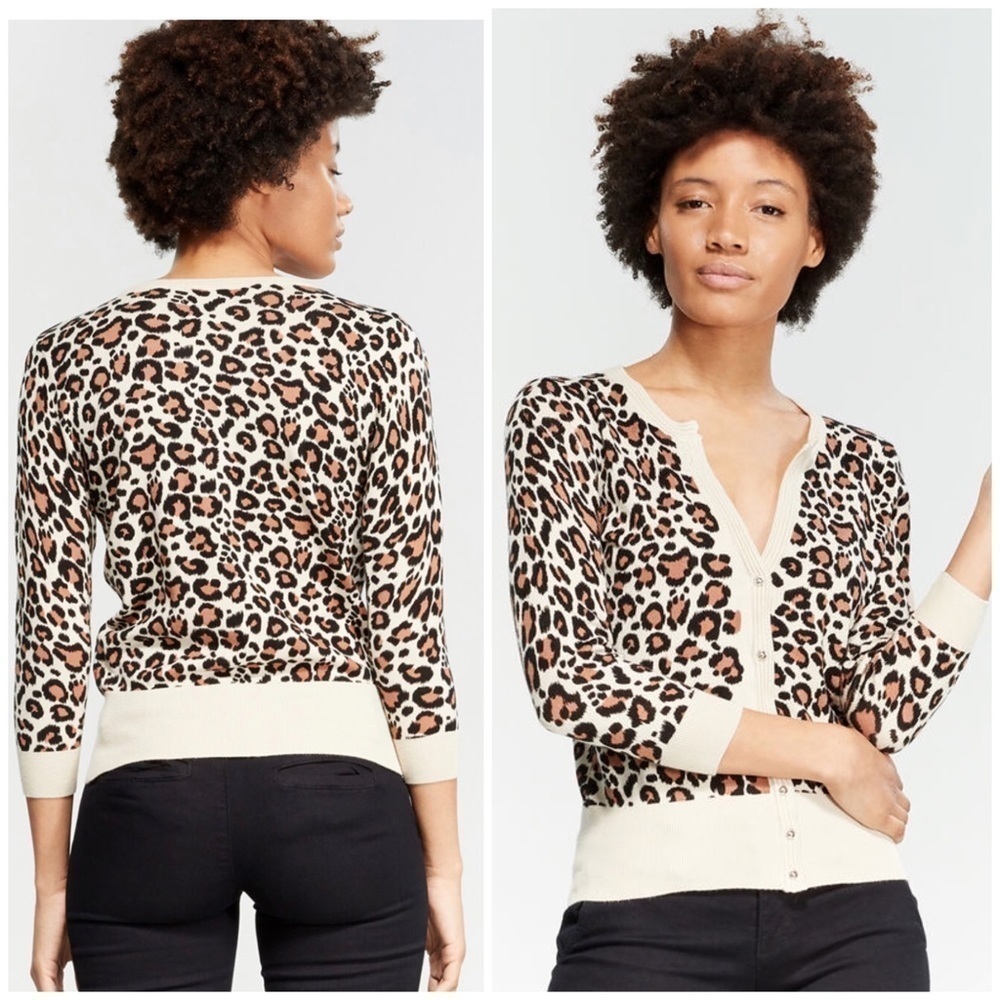 CARMEN CARMEN MARC VALVO Leopard Print Cardigan S